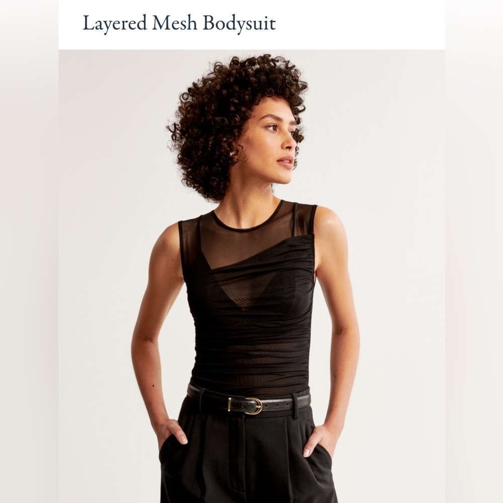 NWT Abercrombie & Fitch layered mesh bodysuit size M